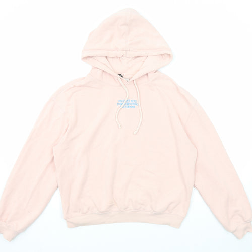 Divided by H&M Womens Pink Cotton Pullover Hoodie Size S Pullover