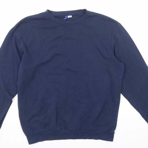 Divided by H&M Mens Blue Cotton Pullover Sweatshirt Size L