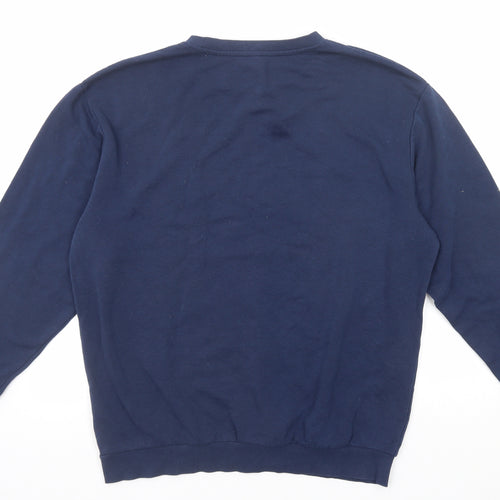 Divided by H&M Mens Blue Cotton Pullover Sweatshirt Size L
