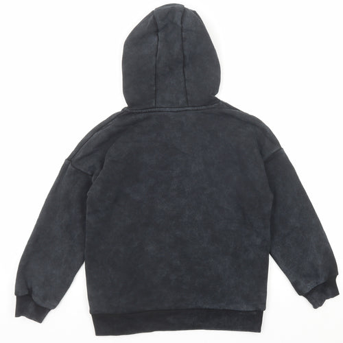 Marks and Spencer Boys Grey Cotton Pullover Hoodie Size 9-10 Years Pullover - Stranger Things