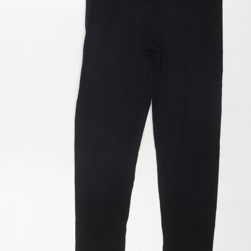 Marks and Spencer Girls Black Cotton Jegging Trousers Size 9-10 Years Regular Pullover