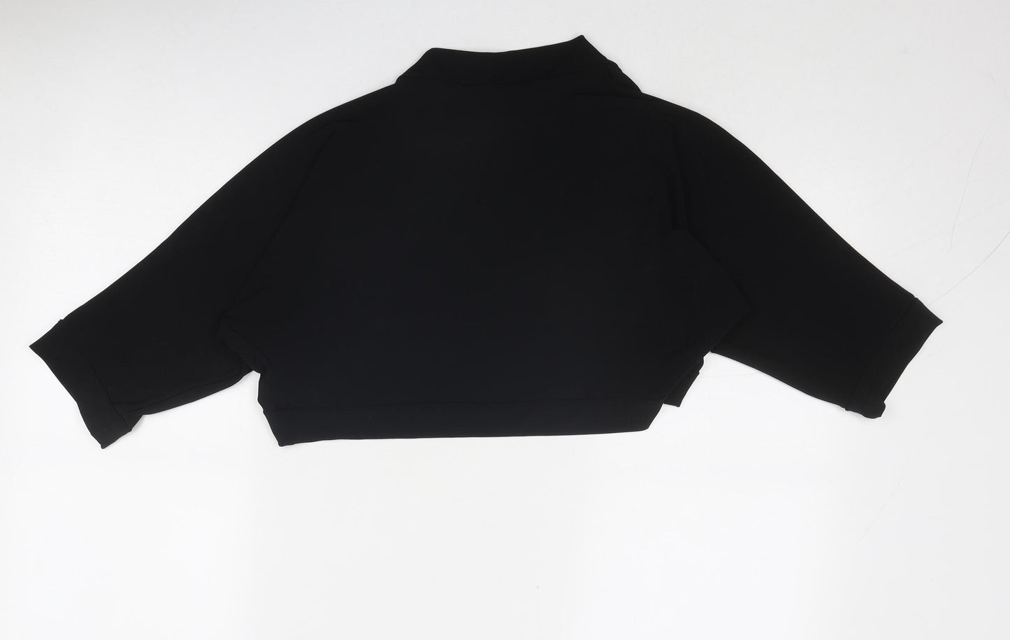 Studio Connection Womens Black V-Neck Polyester Cardigan Jumper Size XL