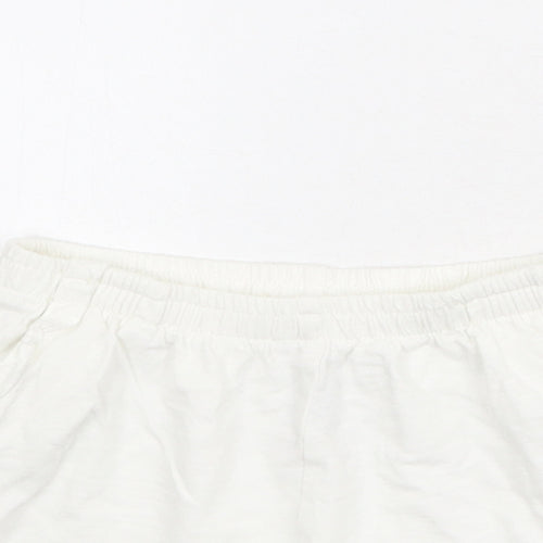 NEXT Girls White 100% Cotton Sweat Shorts Size 5-6 Years Regular