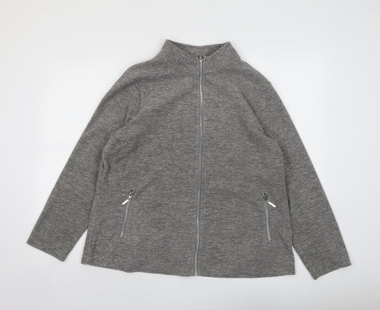 Bonmarché Womens Grey Jacket Size 18 Zip
