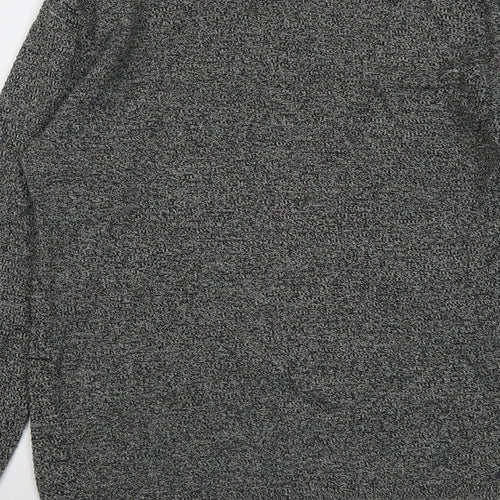 Brave Soul Womens Grey Round Neck Cotton Pullover Jumper Size S