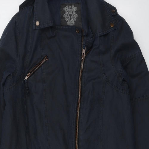 Label Lab Womens Blue Jacket Size 10 Zip