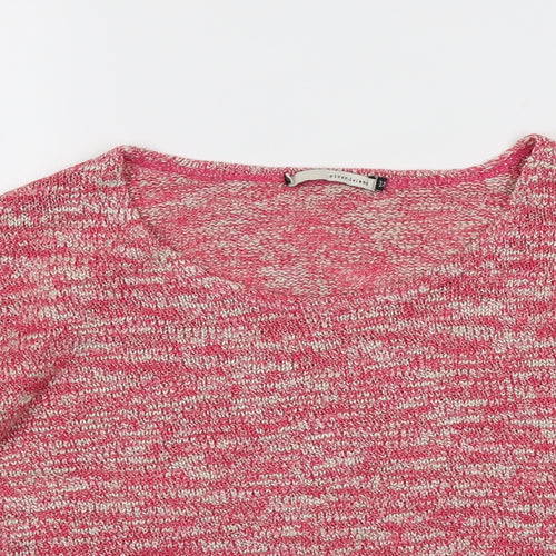 River Island Womens Pink Scoop Neck Acrylic Pullover Jumper Size 10