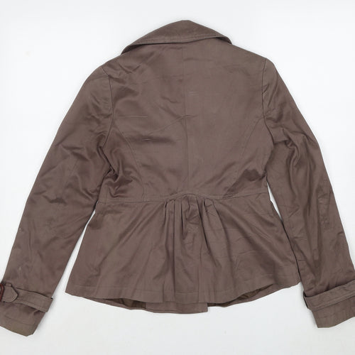 Topshop Womens Brown Jacket Blazer Size 8 Button