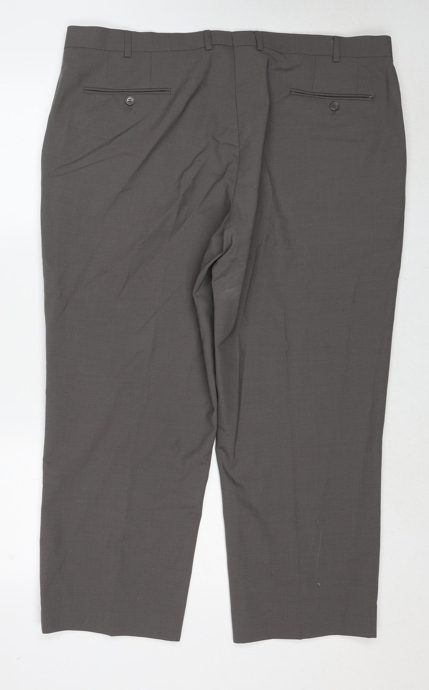Skopes Mens Brown Wool Chino Trousers Size 42 in Regular Zip