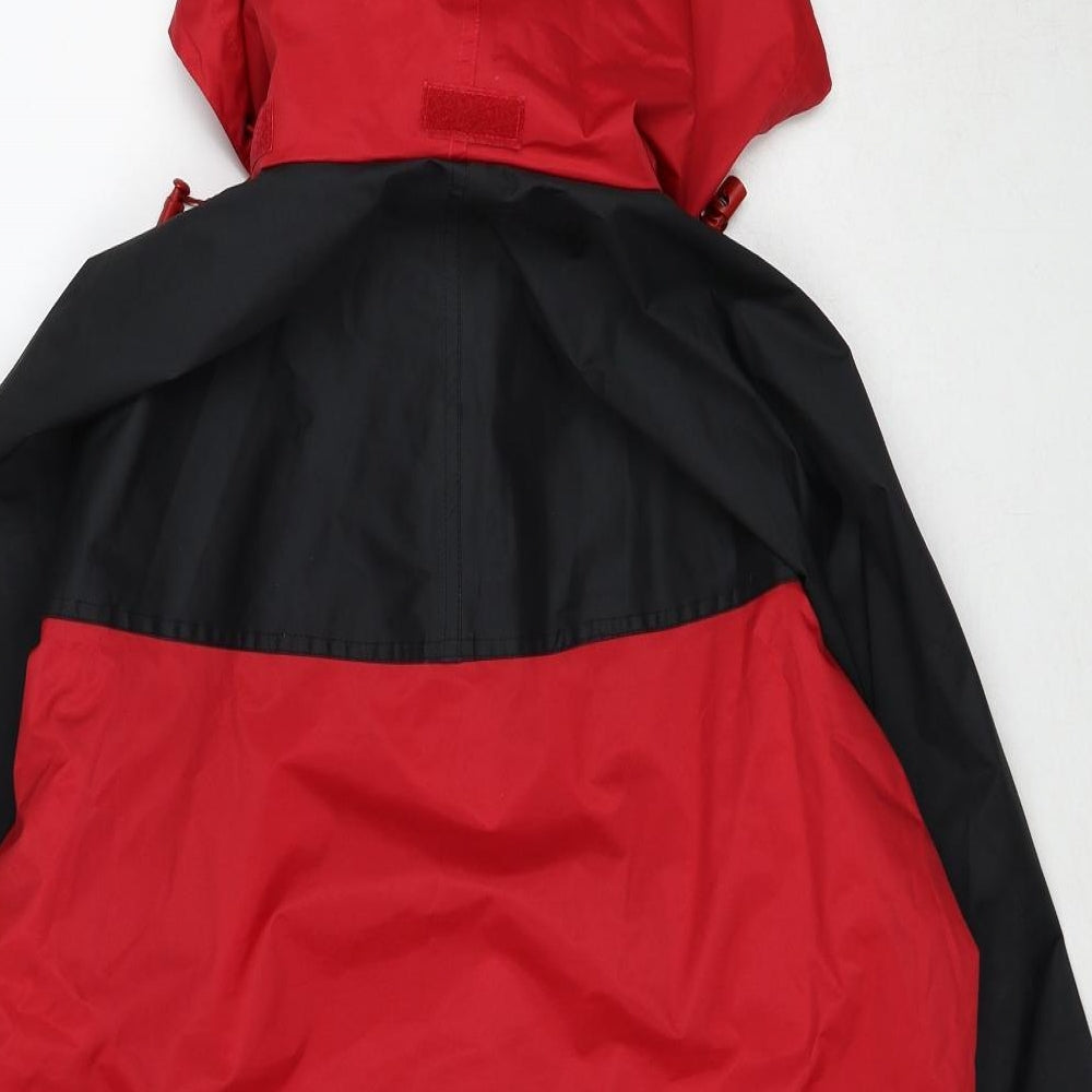 Classics Womens Red Geometric Jacket Size 12 Zip - PVC Coating