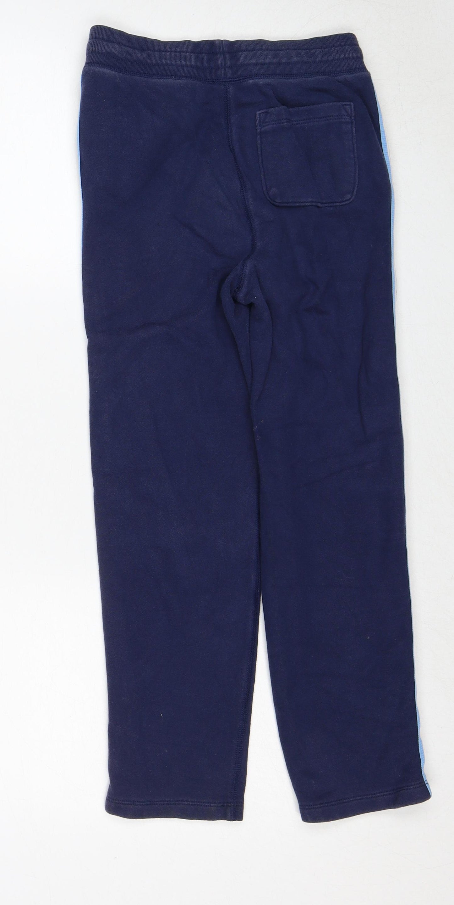 Gap Boys Blue Cotton Jogger Trousers Size 10 Years Regular Drawstring