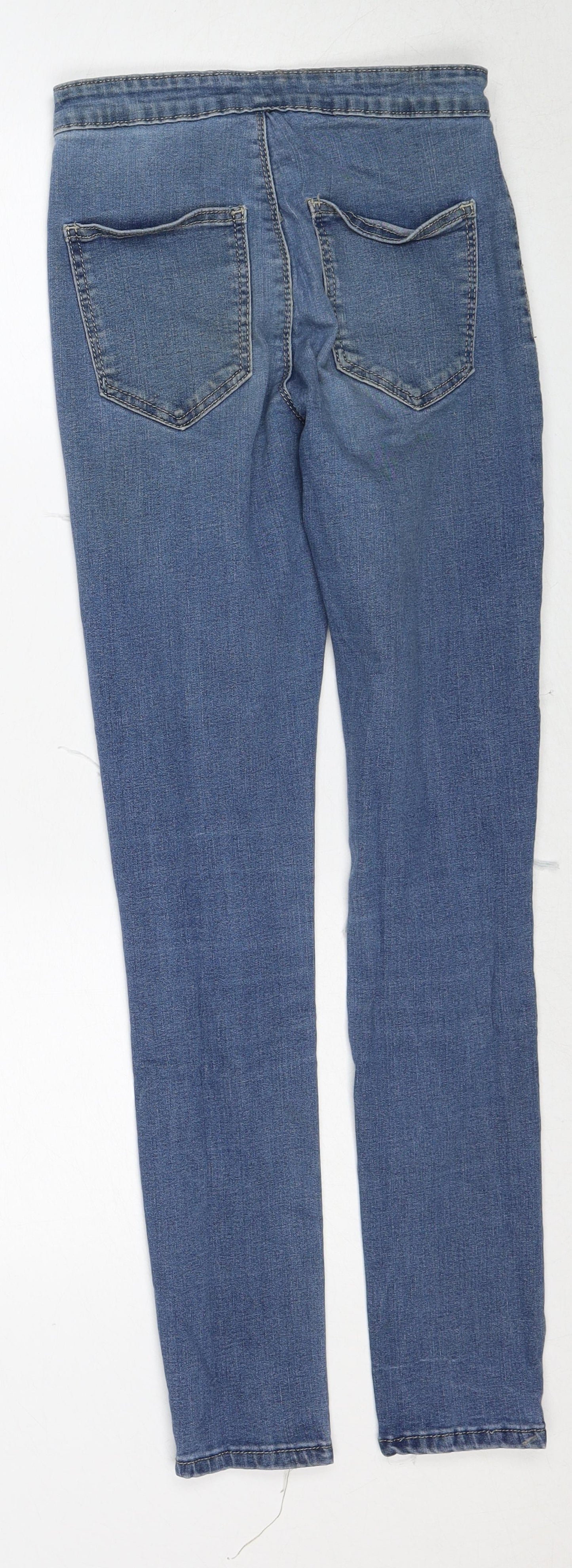 Quiz Womens Blue Cotton Skinny Jeans Size 8 Regular Zip