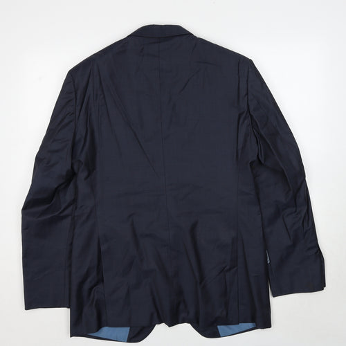 Autograph Mens Blue Wool Jacket Suit Jacket Size 40 Regular
