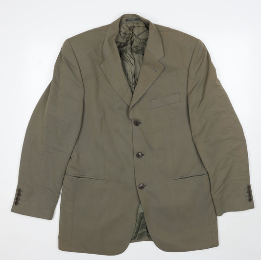 Frans Molenaar Mens Beige Wool Jacket Suit Jacket Size 40 Regular