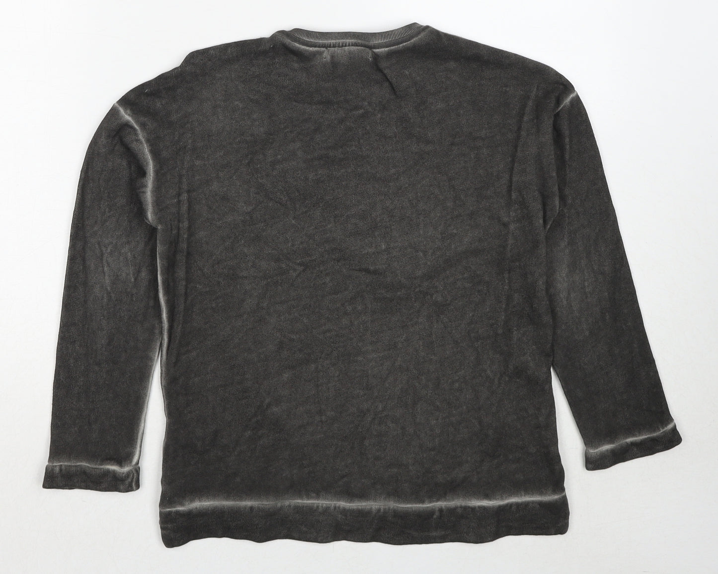Zara Girls Grey Cotton Pullover Sweatshirt Size 8 Years Pullover