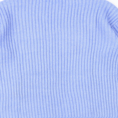 Marks and Spencer Womens Blue Round Neck Polyester Pullover Jumper Size XS