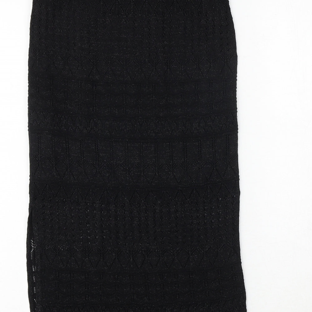 Marks and Spencer Womens Black Viscose A-Line Skirt Size XS