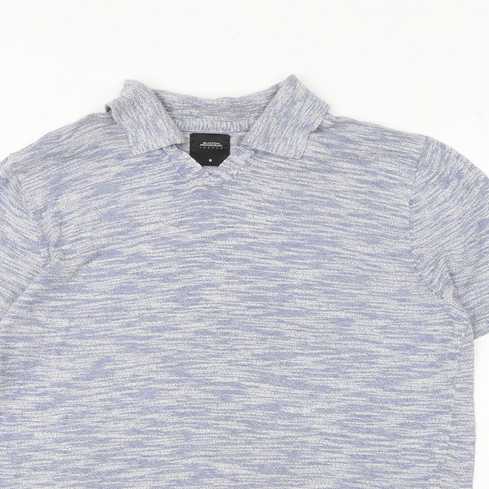 Burton Mens Blue Polyester T-Shirt Size M Collared