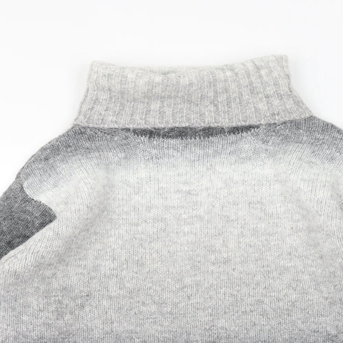 Marks and Spencer Womens Grey Roll Neck Acrylic Pullover Jumper Size XS