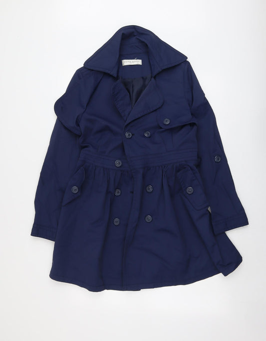 Edina Ronay Womens Beige Overcoat Coat Size 12 Button