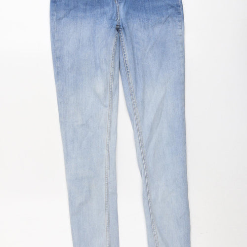 French Connection Womens Blue Cotton Skinny Jeans Size 8 L29 in Regular Button