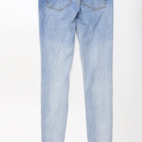 French Connection Womens Blue Cotton Skinny Jeans Size 8 L29 in Regular Button