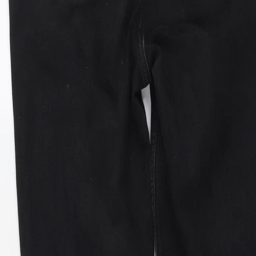 Marks and Spencer Womens Black Cotton Skinny Jeans Size 10 L28 in Regular Button