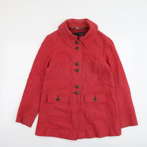 NEXT Womens Red Jacket Size 10 Button