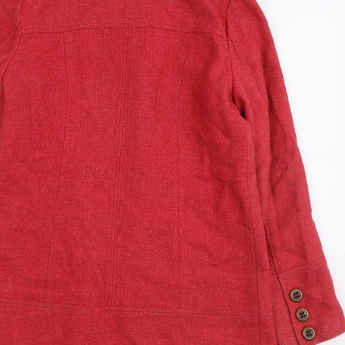 NEXT Womens Red Jacket Size 10 Button
