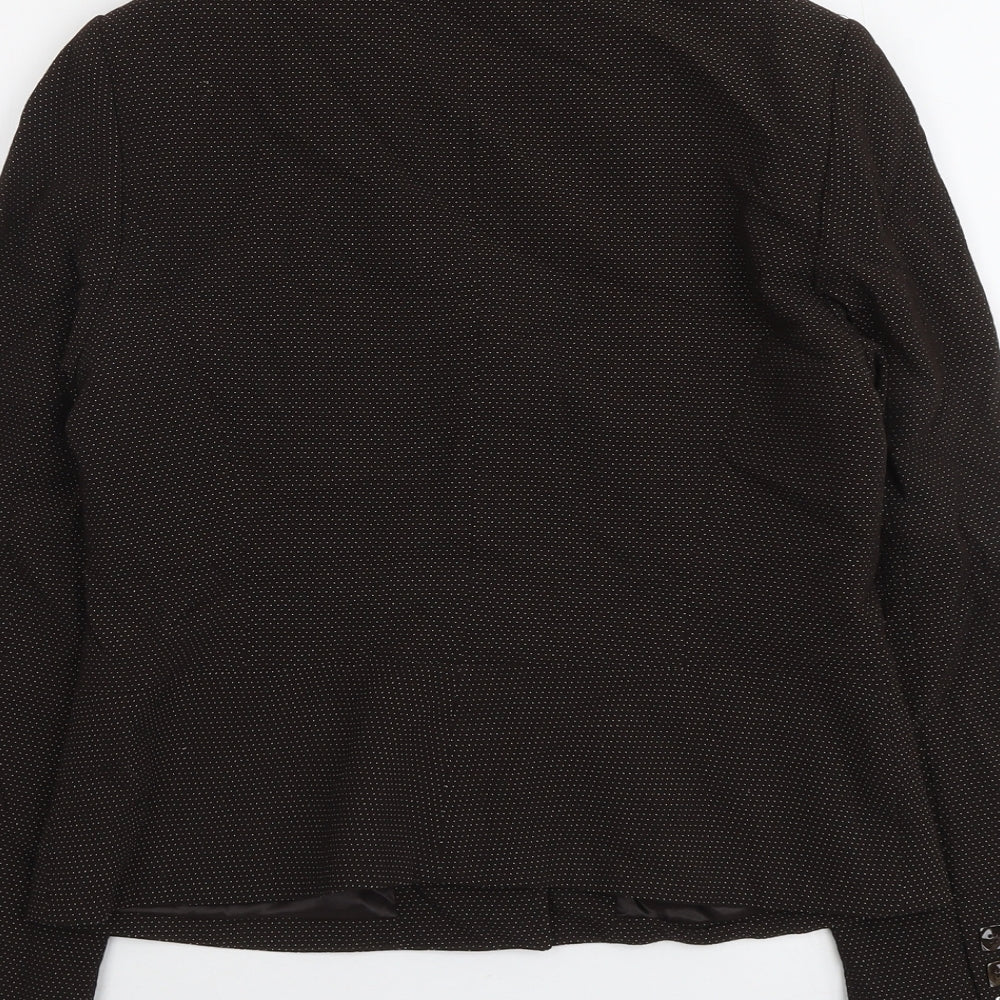 Minuet Womens Brown Jacket Blazer Size 12 Button