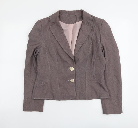 Dorothy Perkins Womens Purple Viscose Jacket Blazer Size 14