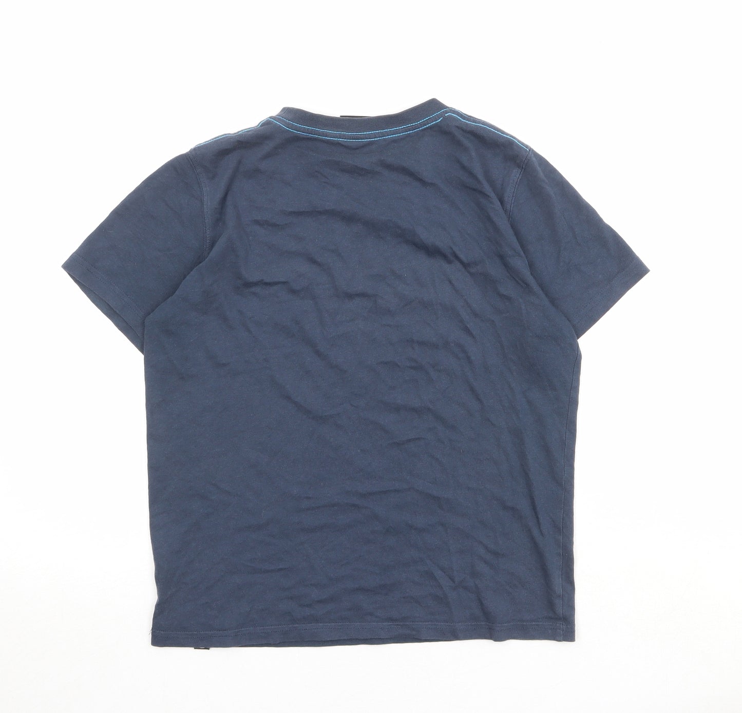 Animal Boys Blue 100% Cotton Pullover T-Shirt Size 11-12 Years Crew Neck Pullover