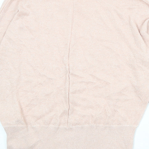 White Stuff Womens Pink Boat Neck Viscose Pullover Jumper Size 6