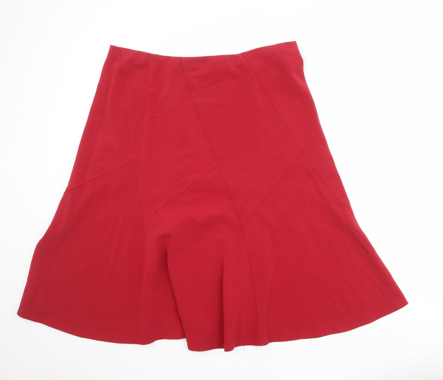 Mia Moda Womens Red Polyester Swing Skirt Size 22