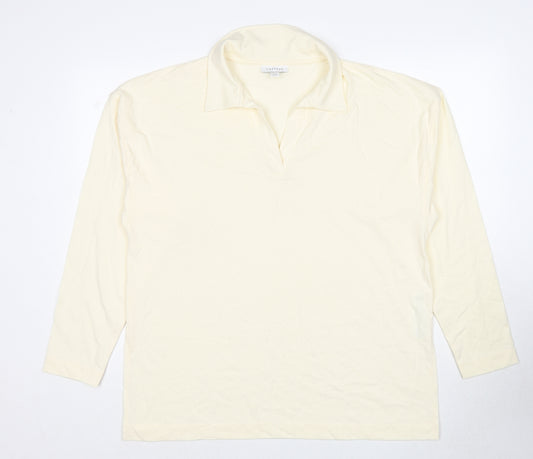 Topshop Womens Yellow Cotton Pullover Sweatshirt Size 8 Pullover - Size 8-10