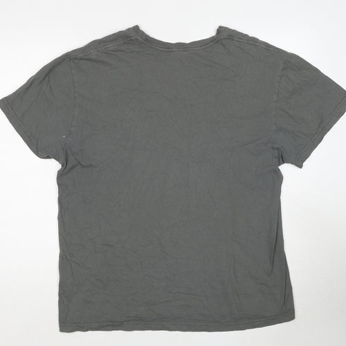 Stedman Mens Grey Cotton T-Shirt Size M Round Neck