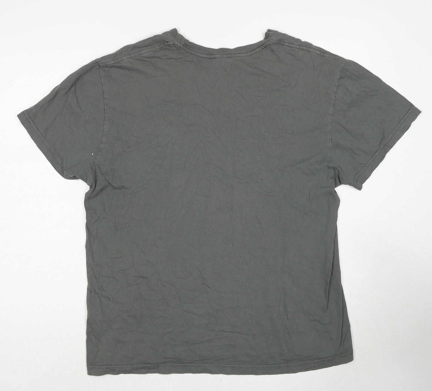 Stedman Mens Grey Cotton T-Shirt Size M Round Neck