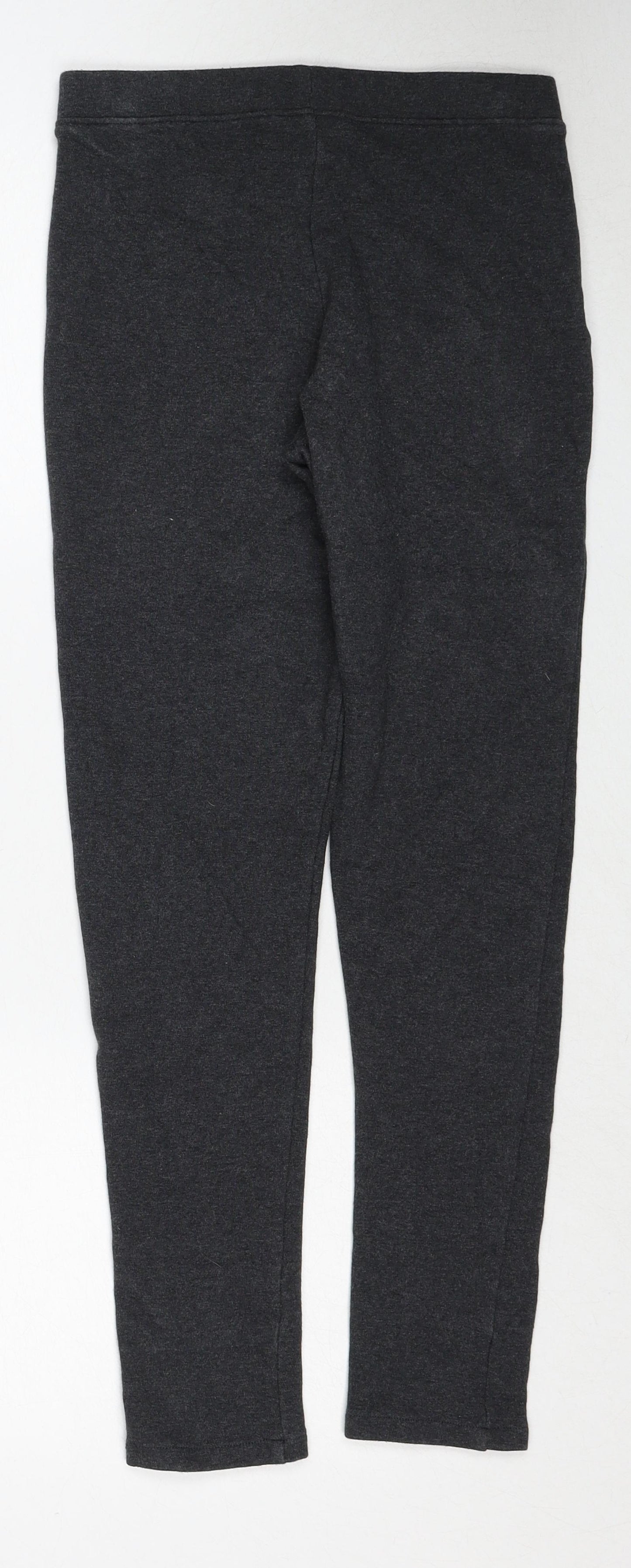 NEXT Girls Grey Cotton Jogger Trousers Size 13 Years Regular Pullover - Leggings