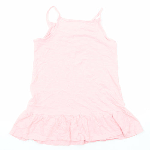 H&M Girls Pink Cotton Camisole Tank Size 4-5 Years Round Neck Pullover