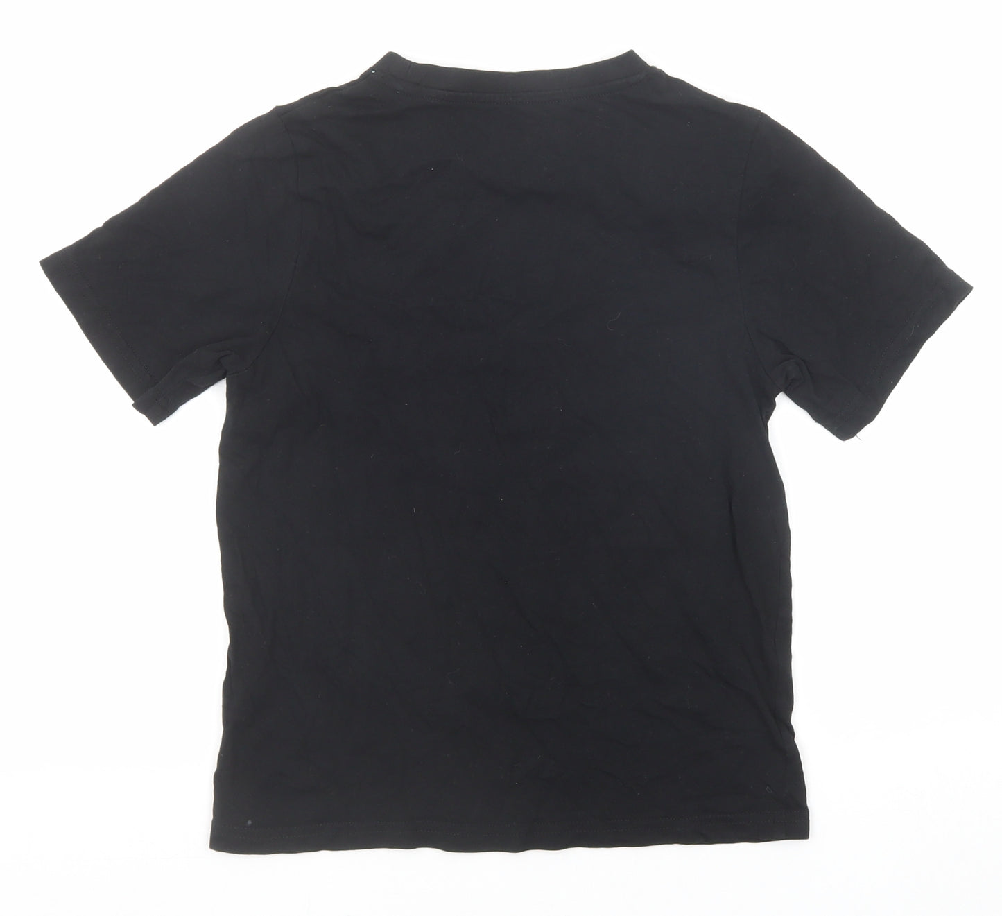 Fortnite Boys Black Cotton Basic T-Shirt Size 10-11 Years Crew Neck Pullover