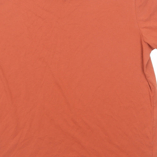 Wit Mens Brown Cotton T-Shirt Size XL Round Neck