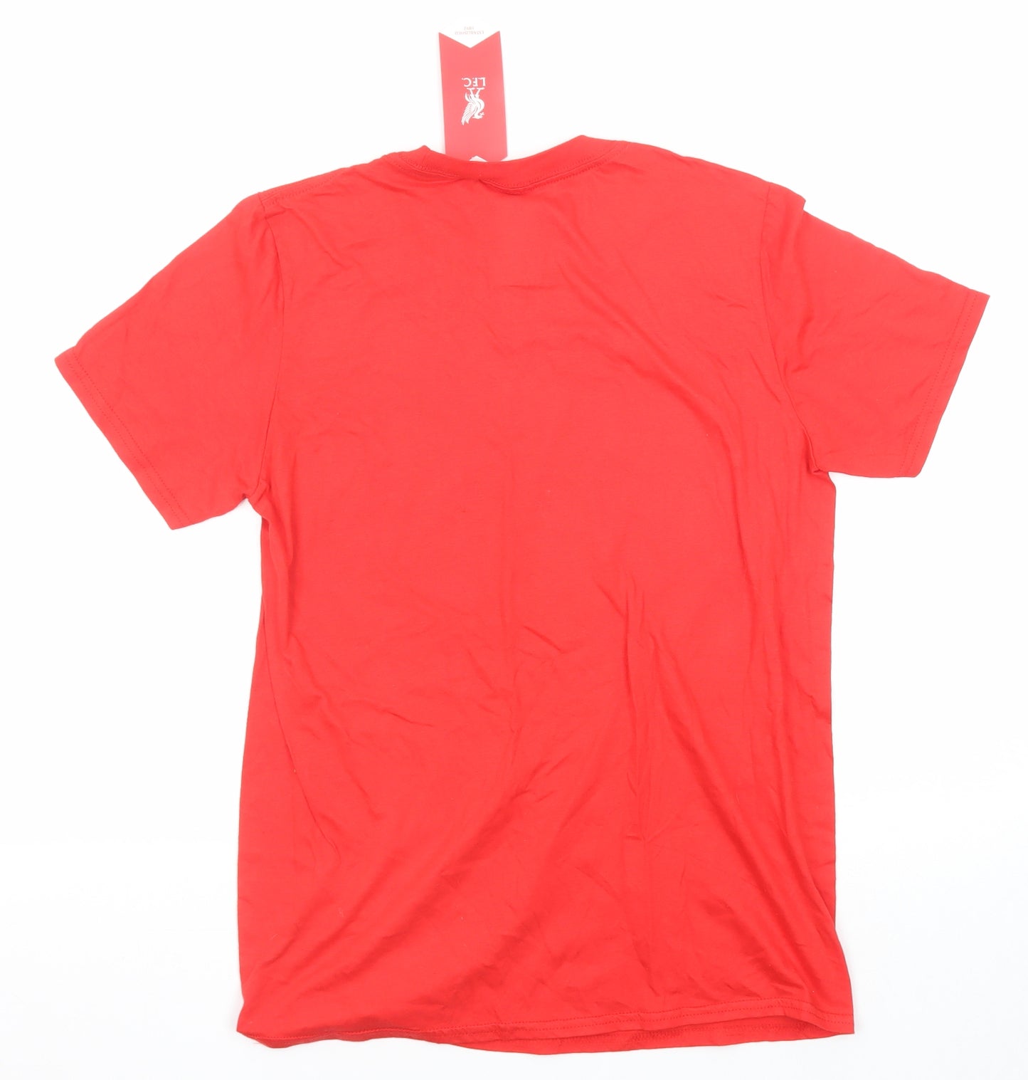 Liverpool FC Mens Red Cotton T-Shirt Size S Round Neck