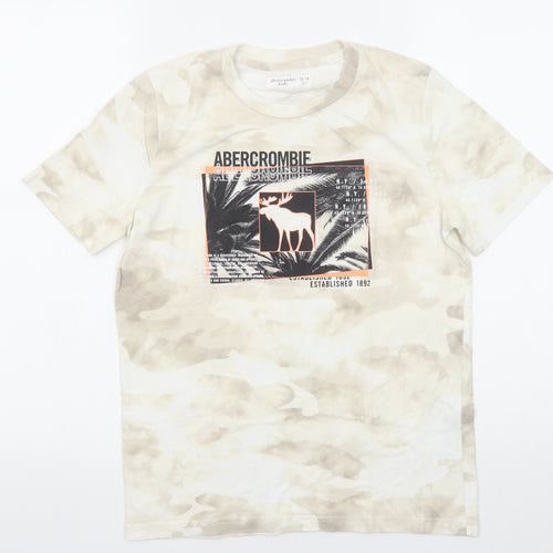 abercrombie kids Boys Multicoloured Cotton Pullover T-Shirt Size 13-14 Years Crew Neck Pullover - Tie-dye