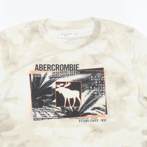 abercrombie kids Boys Multicoloured Cotton Pullover T-Shirt Size 13-14 Years Crew Neck Pullover - Tie-dye