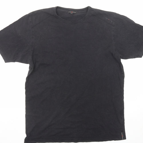 Urban Stone Mens Black Cotton T-Shirt Size XL Round Neck