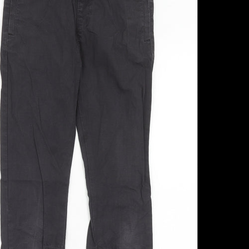 Marks and Spencer Boys Grey Cotton Jogger Trousers Size 11-12 Years Regular Drawstring