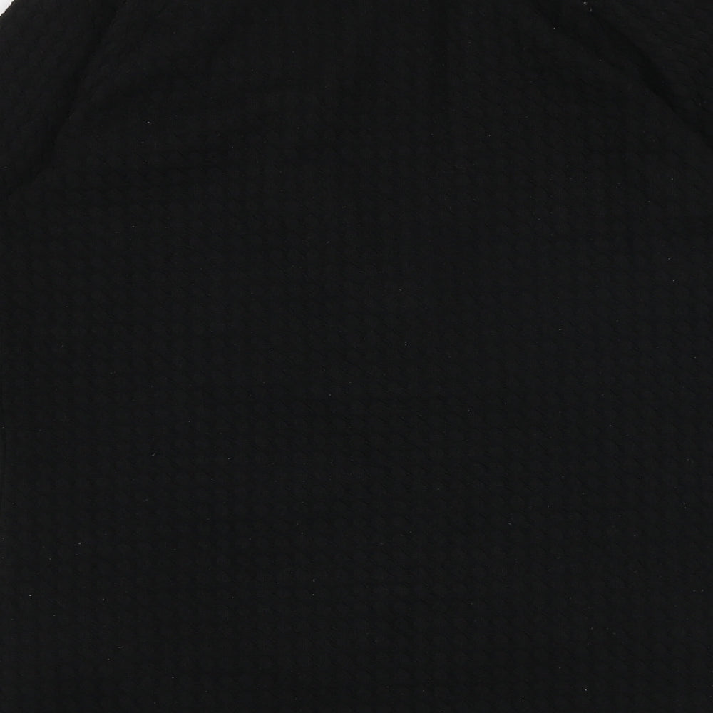 Warehouse Womens Black V-Neck Polyester Cardigan Jumper Size 6