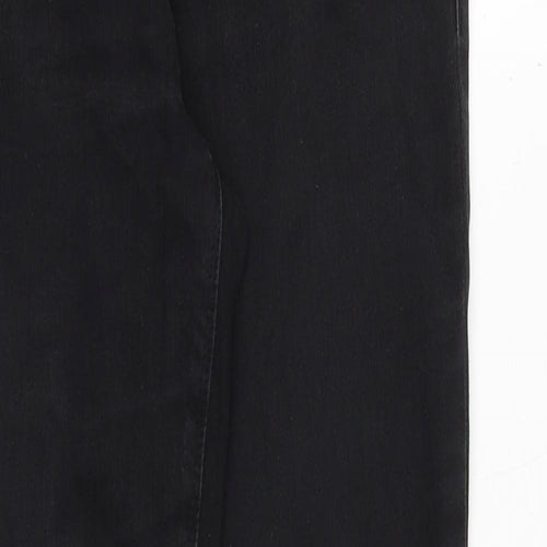 Missguided Womens Black Cotton Skinny Jeans Size 10 Regular Zip