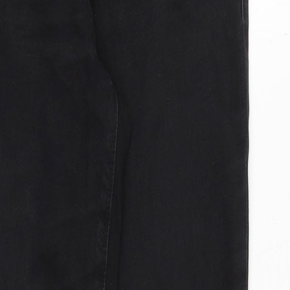 Missguided Womens Black Cotton Skinny Jeans Size 10 Regular Zip