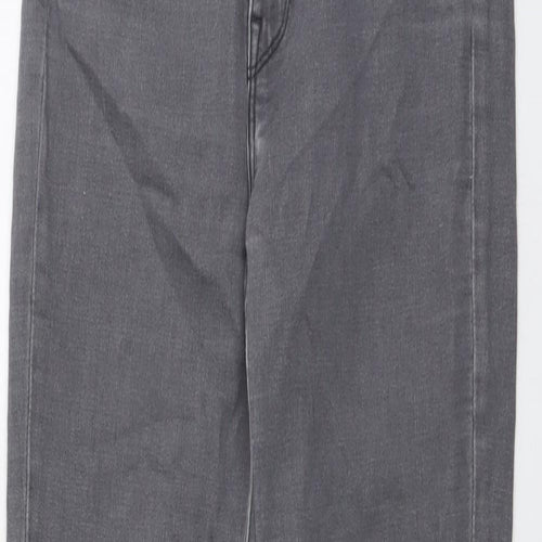 Lee Womens Grey Cotton Skinny Jeans Size 28 in L28 in Regular Button